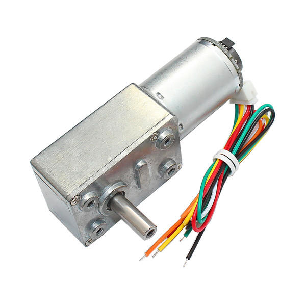 DC 24V 80RPM High torque Turbo Encoder Motor Worm Geared Motor Reducer Motor