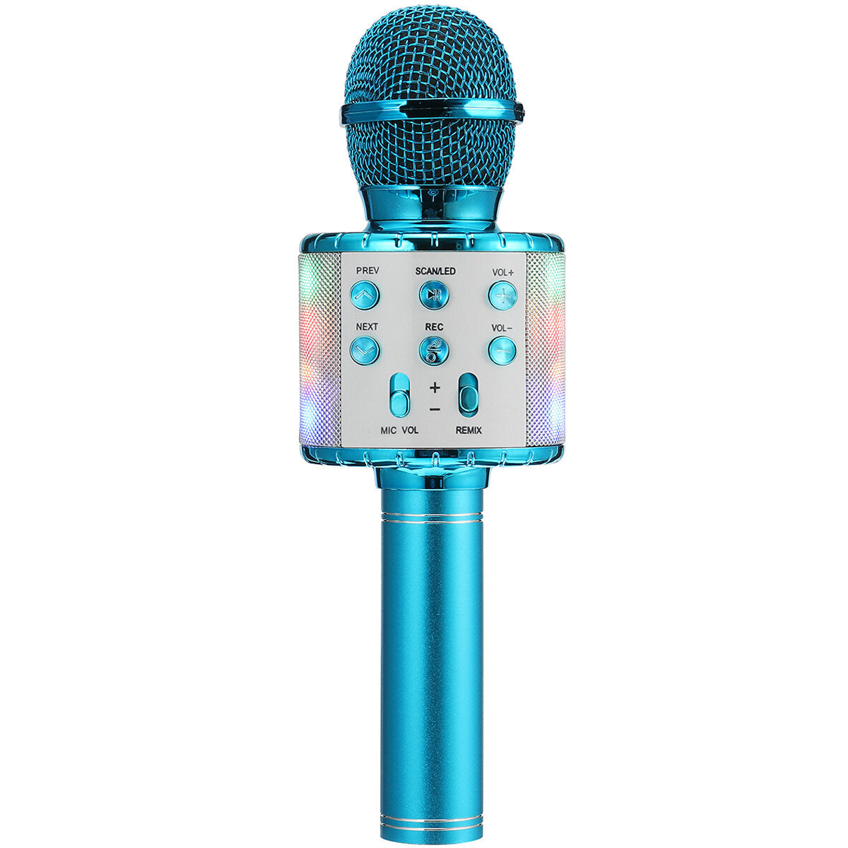 Wireless Microphone 2*13W Stereo DSP Noise Reduction bluetooth Speaker 2600mAh TF Card Luminous Karaoke Mic Recorder for K Songs KTV