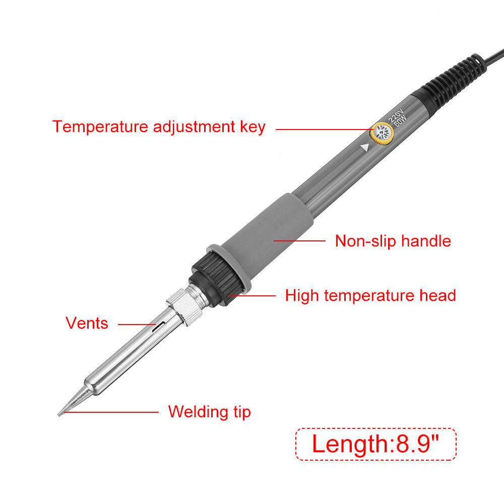 101pc 60W Wood Burning Pen Tool Soldering Stencil Iron Craft Set Pyrography Kit