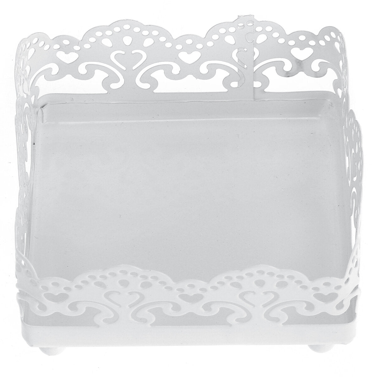 Wrought Iron Lace White Cake Display Stand Non-toxic Food-safe Cake Dessert Stand Wedding Props