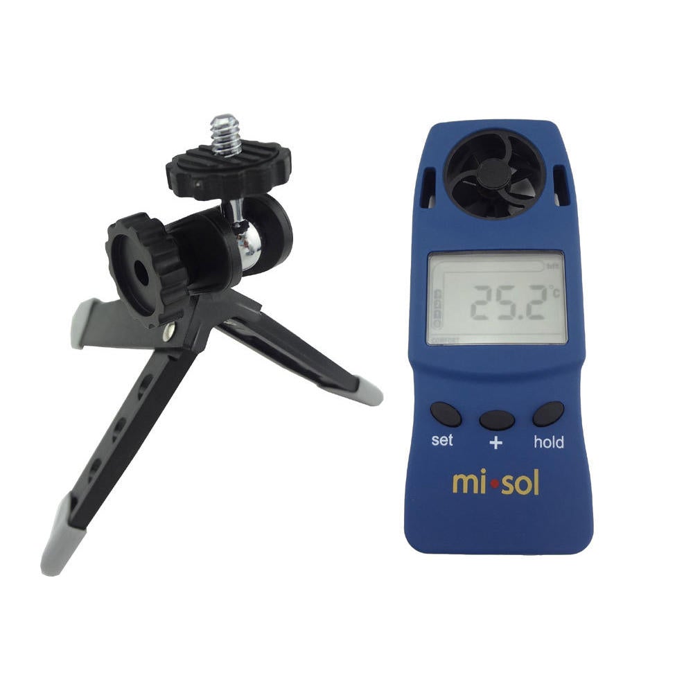 1 UNIT Of Weather Station Handheld Anemometer With Tripod Wind Speed Wind Chill Thermometer