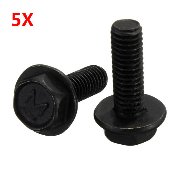 5Pcs M6x20mm Hex Thread Screw Cutting Machine Left Tooth Screws Bolt