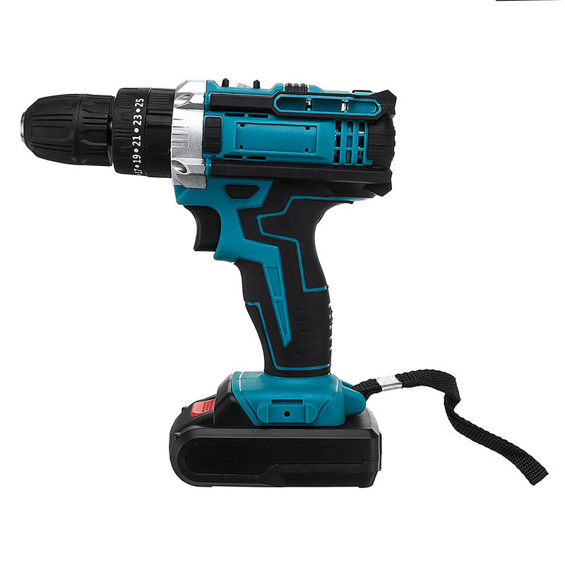 48VF Cordless Impact Electric Screwdriver Drill 25+3 Gear Forward/Reverse Switch Power Screw Driver