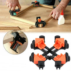 4pcs Adjustable 90 Degree Corner Clamp - Right Angle Woodworking Clip Tool