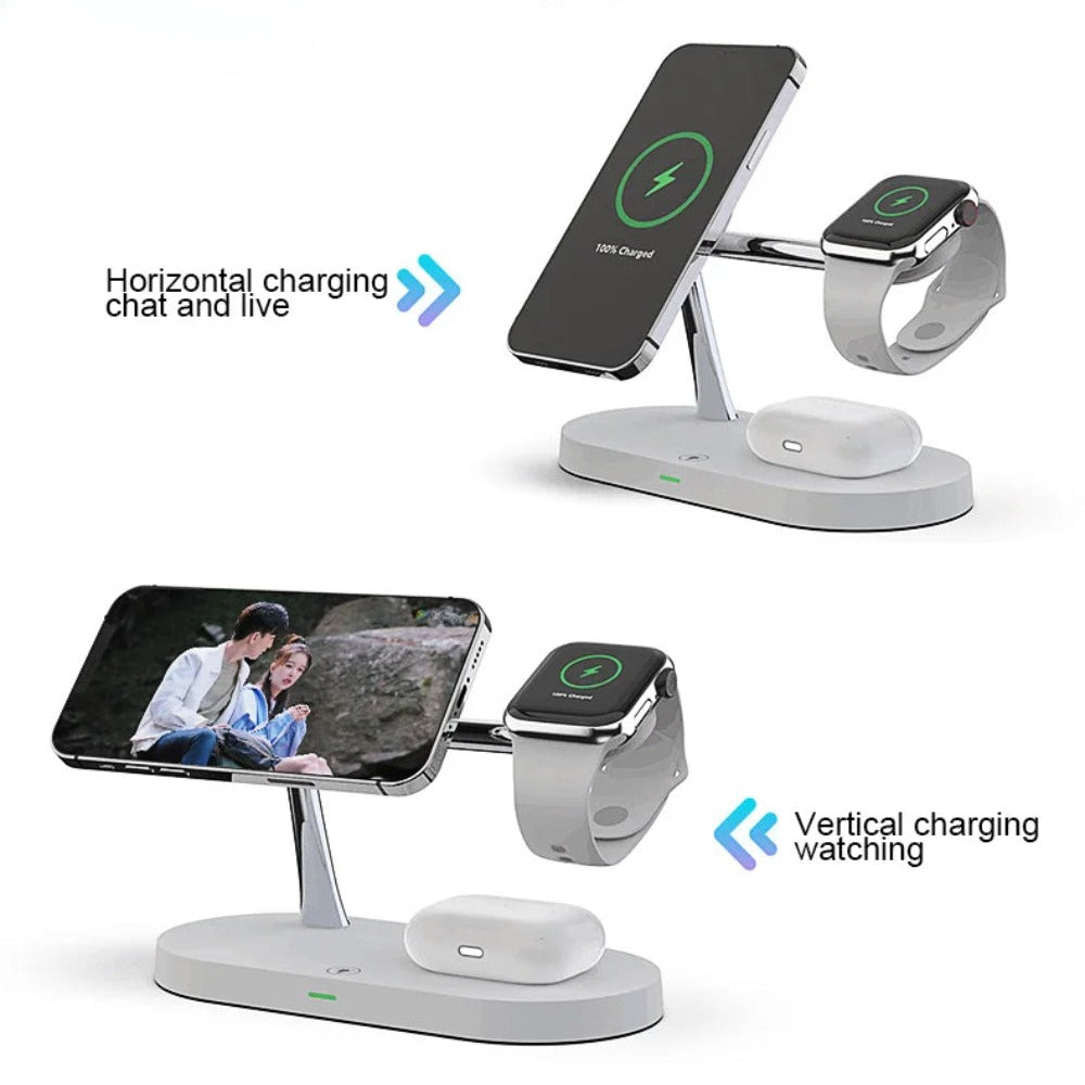 3-in-1 Magnetic Wireless Charger for iPhone, Apple Watch, AirPods Pro - Fast Charging Station