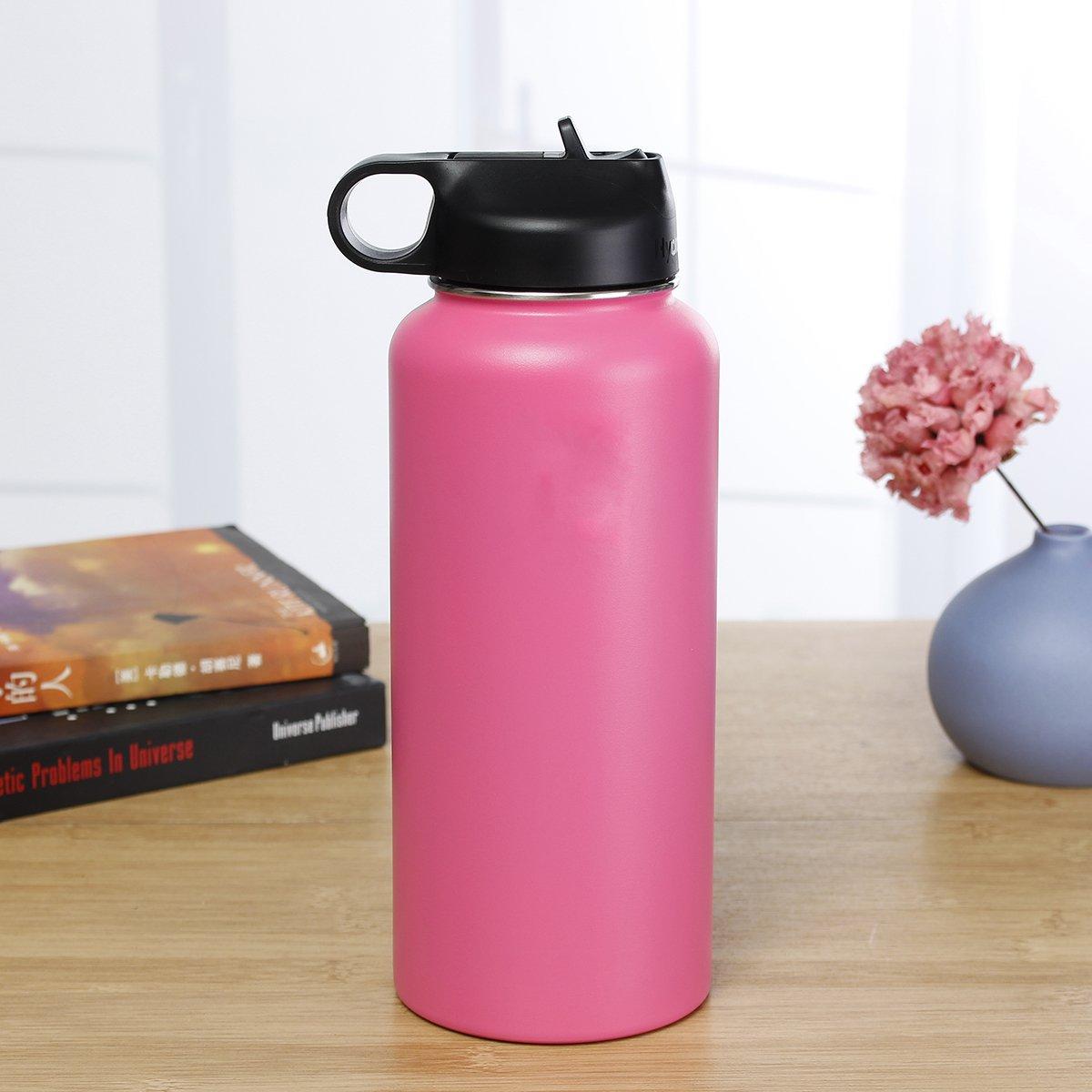 Women 946ML Portable Stainless Steel Thermos Vacuum Cup Outdoor Camping Traveling Water Bottle 32 Ounce Men Sports Water Cup