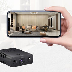 Mini HD Wireless Camera with Infrared Night Vision, Remote Home Monitoring, Loop Recording