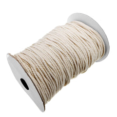 4mm Braided Cotton Rope 3 Strands Natural Braided Twisted Cotton Cord Rope Multi-functional Tools