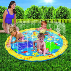 100CM Inflatable Children's Lawn Splash Sprinkler Mat Play Pad with PVC Material for Outdoor