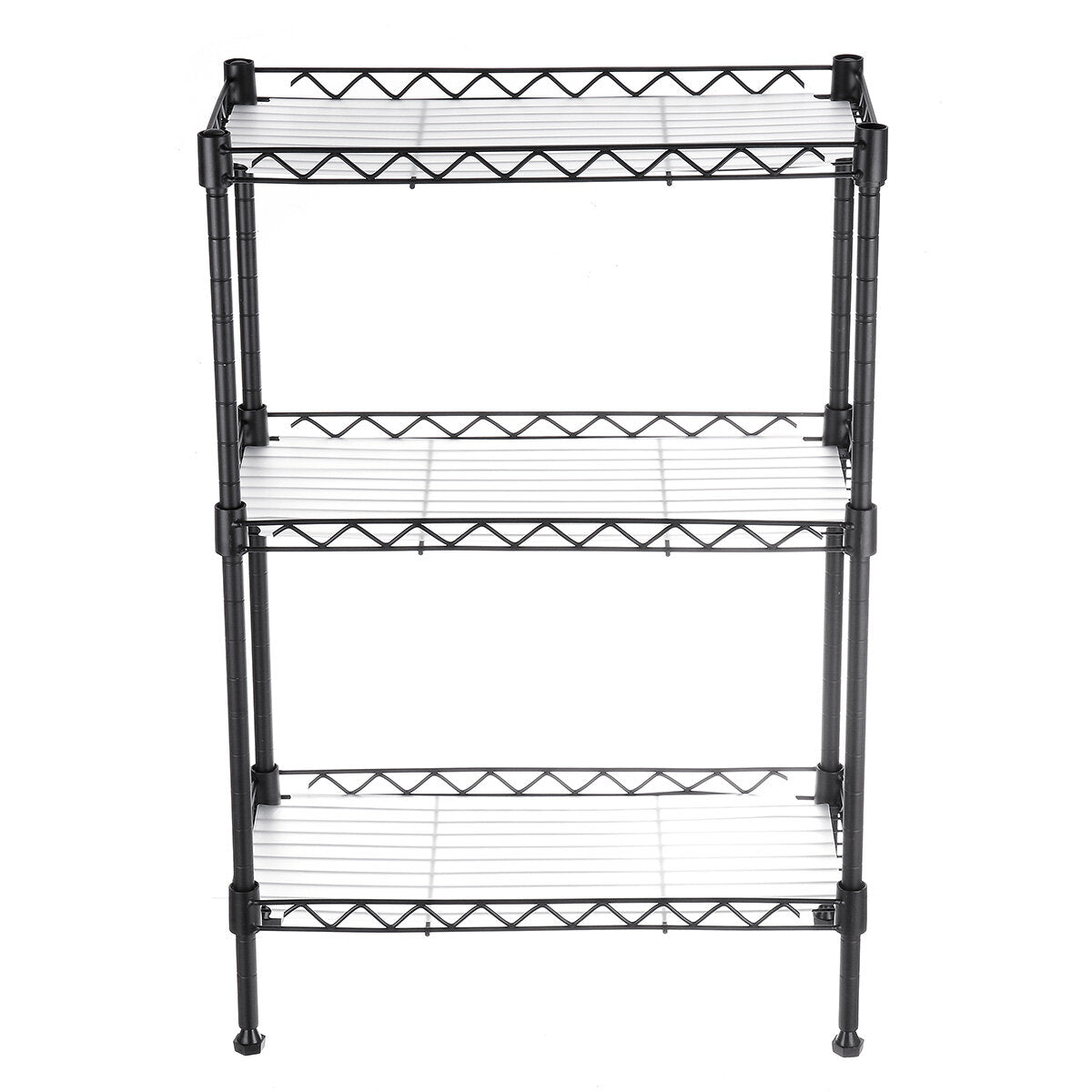 3 Tier Multi-Function Storage Cart Shelf Rack Organizer Adjustable with 4 Hooks