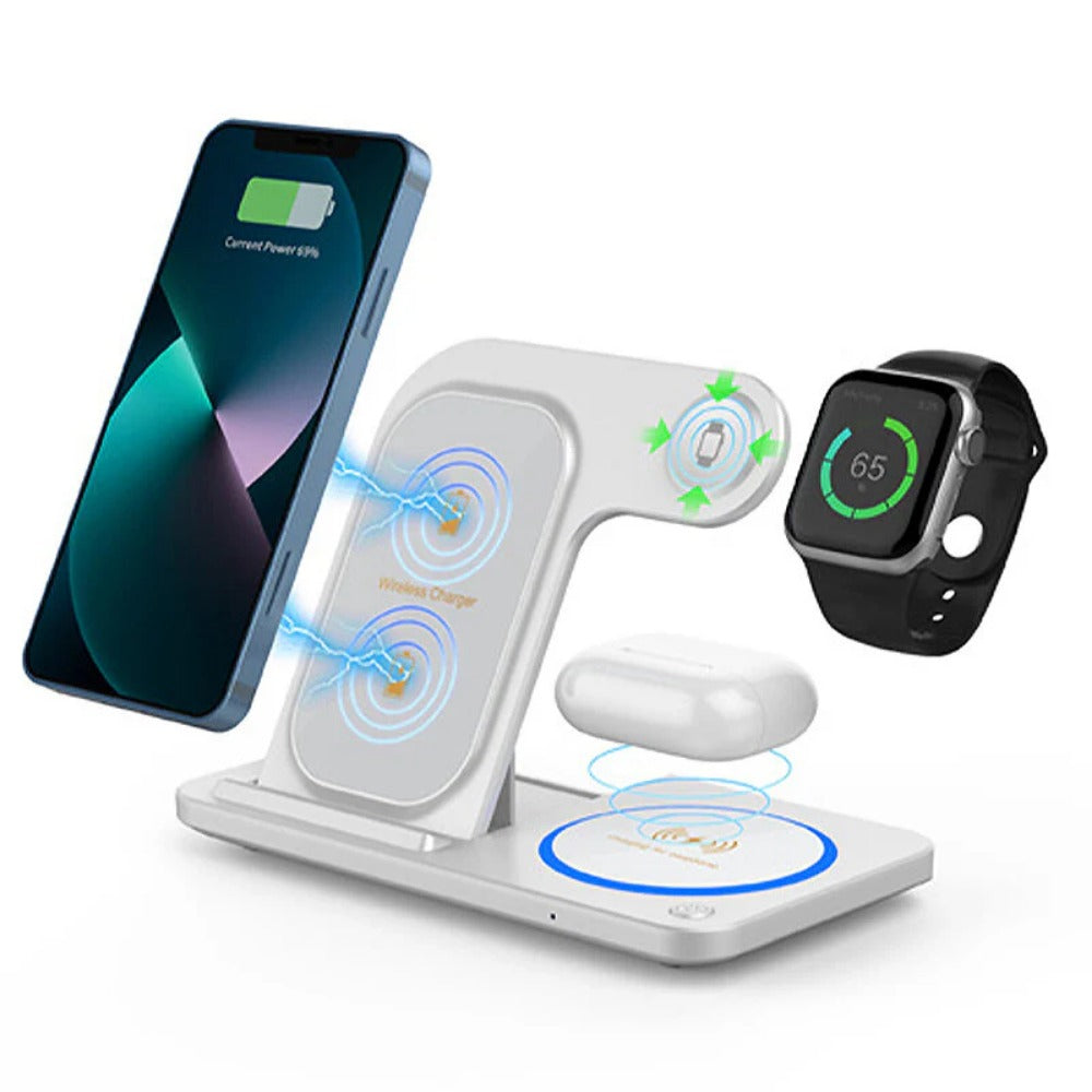 15W Fordable Fast Wireless Charger Stand for iPhone, Samsung, Hui, Xiaomi, AirPods, Apple Watch