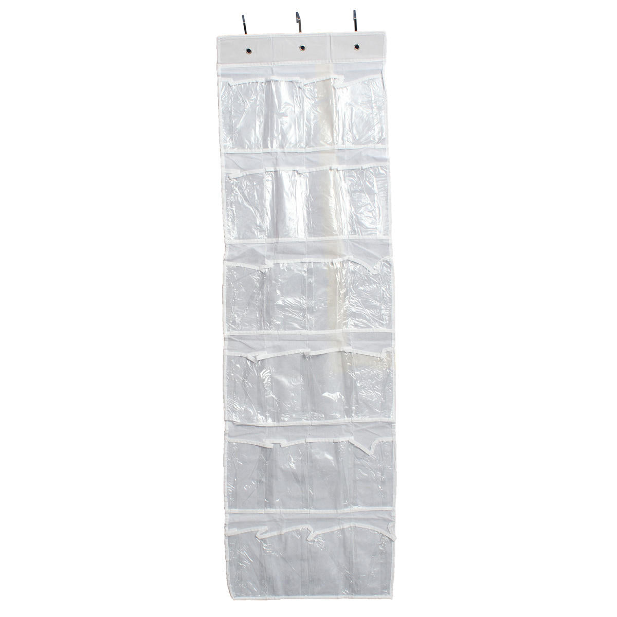 24Pocket Hanging Over Door Stainless Steel Holder Shoes Nonwoven Fabric Organizer Storage Door Wall Closet Bag