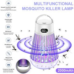 Cordless LED Digital Mosquito Zapper with Rechargeable Battery for Indoor/Outdoor