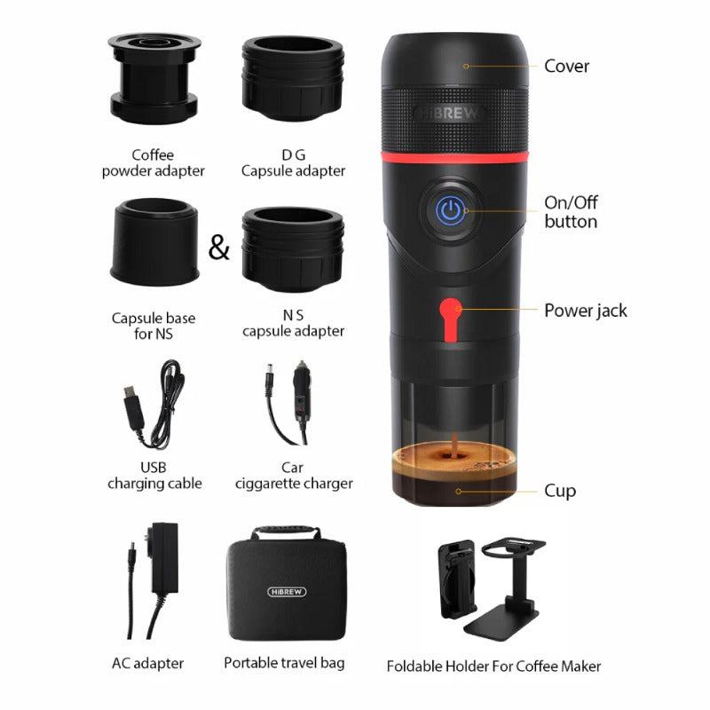 Portable Coffee Machine Adapter & Storage Bag for Nespresso/Dolce Gusto - Outdoor Use