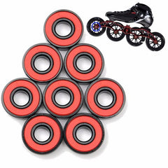 8pcs Rotation Speed Skateboard Bearings ABEC-7 608RS Steel Bearings