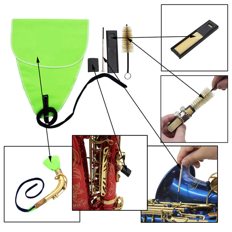 Saxophone Cleaning Five-piece Suit Cleaning Kit Cleaning Tool Saxophone Accessories