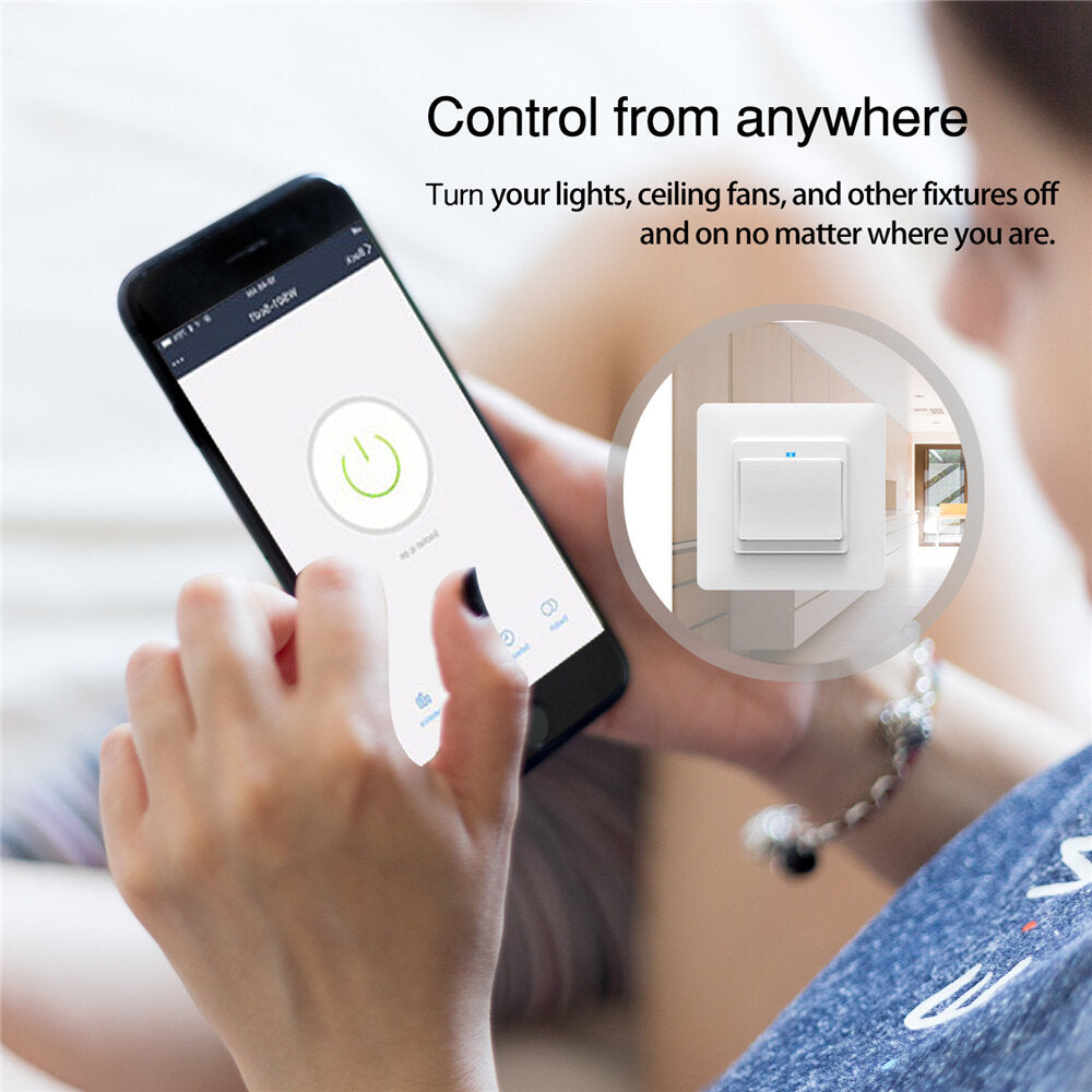 Smart Wifi Switch Voice Control Wall Switch Work with Google Assistant Amazon Alexa