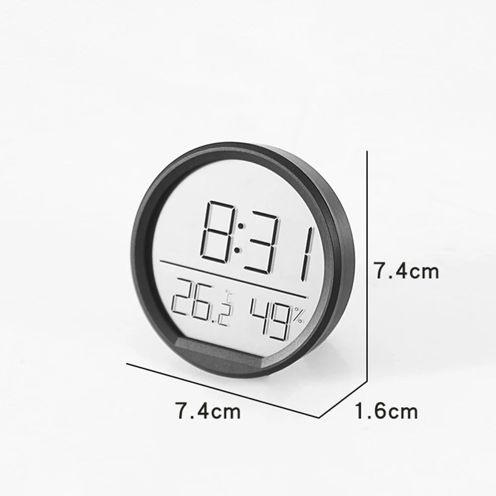 LED Electronic Hygrometer Alarm Clock with Temperature Display, Folding Bracket for Wall or Desk - Ideal for Living Room and Kitchen Decor