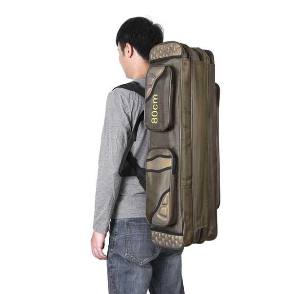 1 pc 1680D Polyester Fishing Bag Storage Backpack Multi-function Portable Fishing Tool Handbag