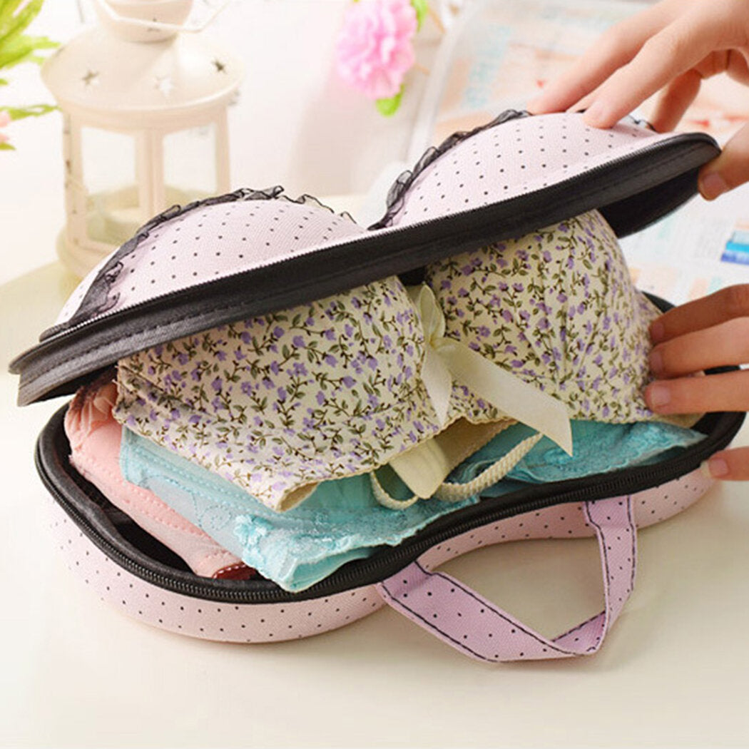 Large Capacity Creative Bra Underwear Storage Box Travel Bag Portable Organizer Bags With Net 32cm