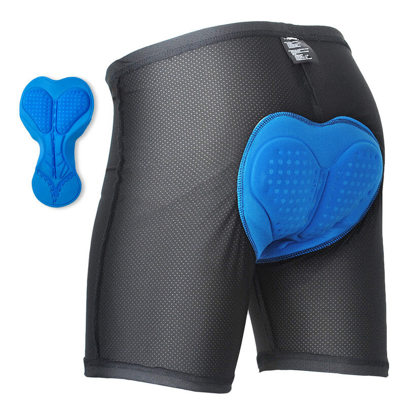 Outdoor Men's Quick Dry Breathable Shock Absorption Sport Riding Bike Shorts with Padded Seat Cushion