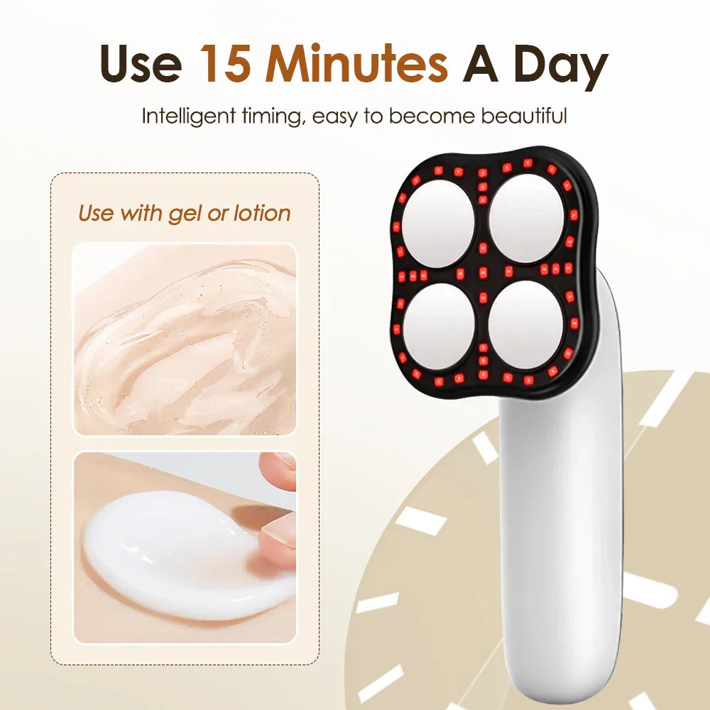 4-in-1 Cordless Electric Body Massager for Belly, Waist, Arm, Leg, Butt - Slimming Anti-Cellulite Machine