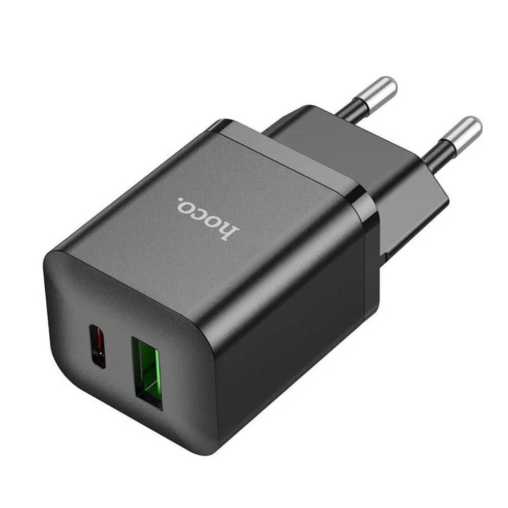 20W Dual Port USB PD+QC3.0 Fast Charger EU Plug for iPhone, iPad, Hui, Xiaomi