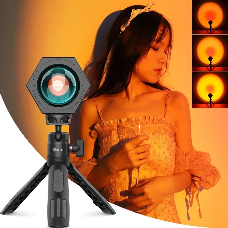 Sunset Light Video Lights for Photography Ins Live Streaming Projector Atmosphere Light Night Lamp Bar Coffee Stores