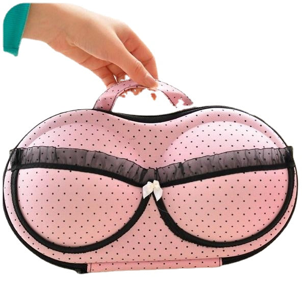 Large Capacity Creative Bra Underwear Storage Box Travel Bag Portable Organizer Bags With Net 32cm