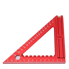 High-Precision Aluminum Alloy Triangle Ruler Double-Sided Scale with Needle Slider Woodworking Tool