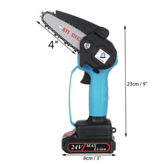 1000W 4 Inch Cordless Electric Chain Saw Wood Mini Cutter One-Hand Saw Woodworking Tool