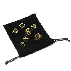 7Pcs Dice Polyhedral Dices Set Zinc Alloy Metal Polyhedral Role Multi-sided D4-D20 with Bags