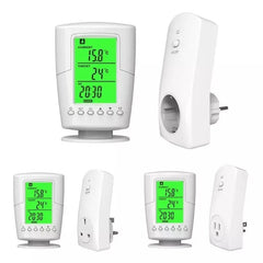 Programmable Wireless Thermostat Socket White LCD Home Intelligent Temperature Control Socket