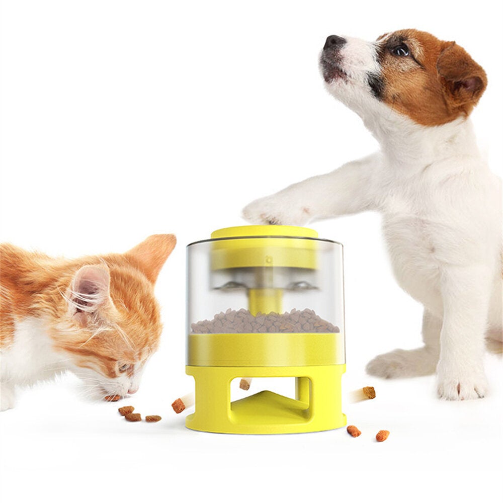 Dog Training Food Leaking Toy Press Type Feeder Transparent Granary Anti-falling Improve IQ Fun Feeding for Cats or Dogs