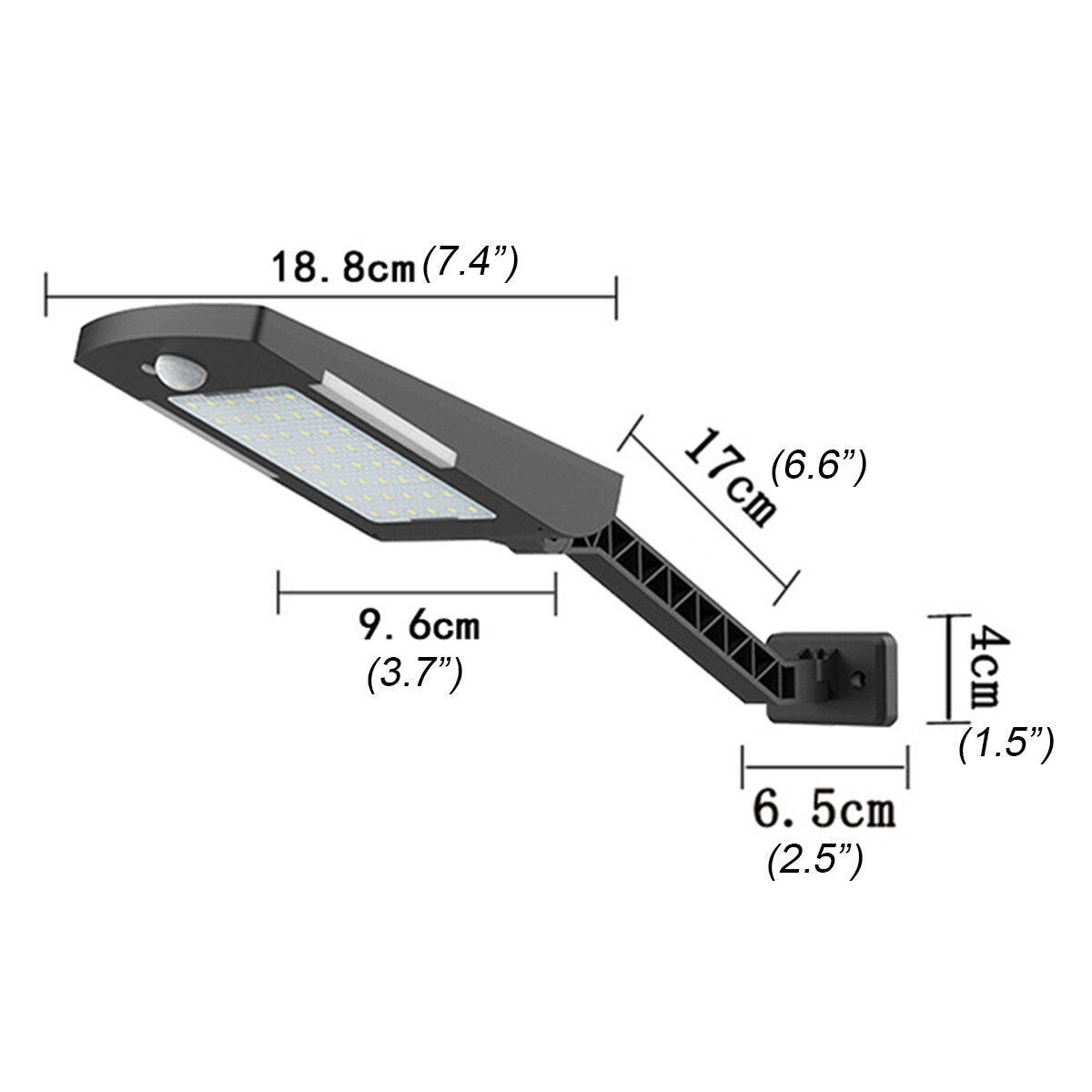 54 LED Solar PIR Sensor Light Outdoor Security Lamp for Home Wall Street