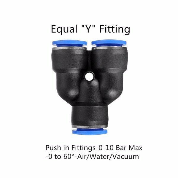 Pneumatic Push In Fittings For Air Water Hose Pipe Connectors Tube Connector