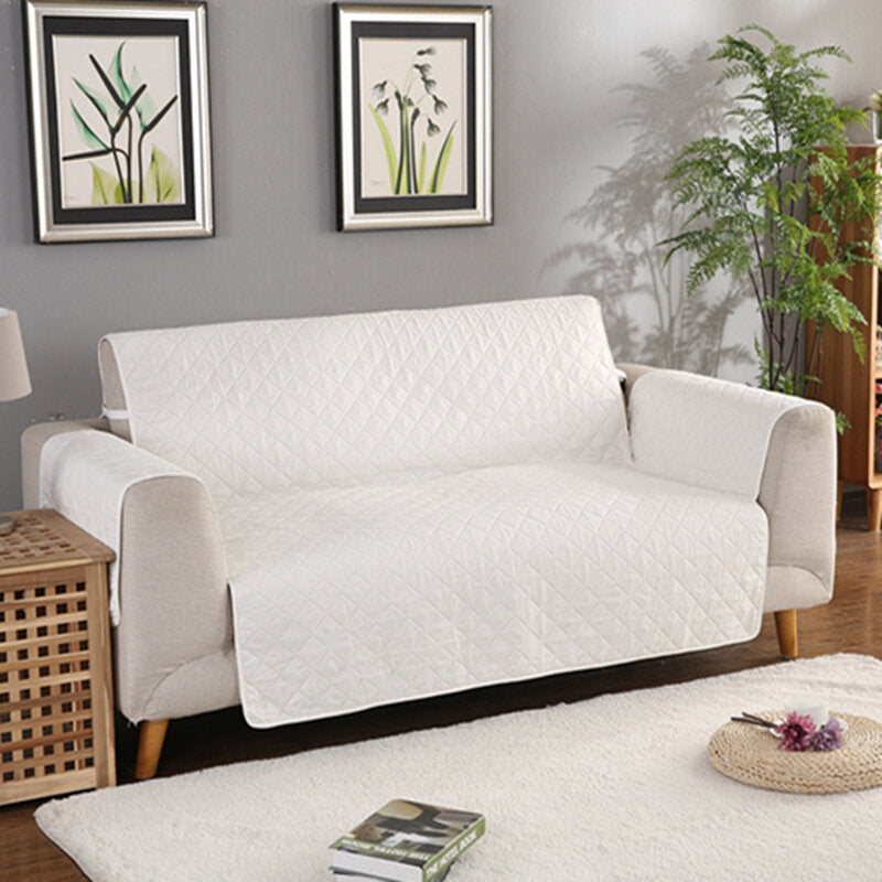 Soft Sofa Cover 190x195cm Three-Seat Chair Pure Color Protector Waterproof Machine Washable Cloth Cover