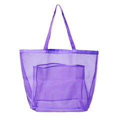 Mesh Beach Bag Toy Tote Bag Market Grocery & Picnic Tote with Oversized Pockets Bag