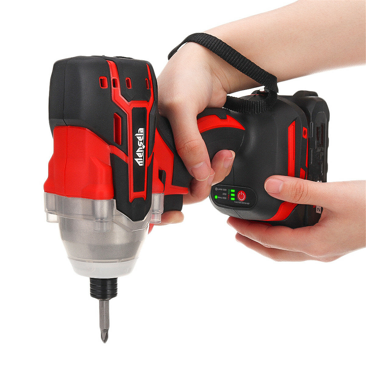 3500RPM 3 Speed Cordless Electric Screwdriver without Battery and 6 Screwdriver Bits and 4 Metal Sleeves