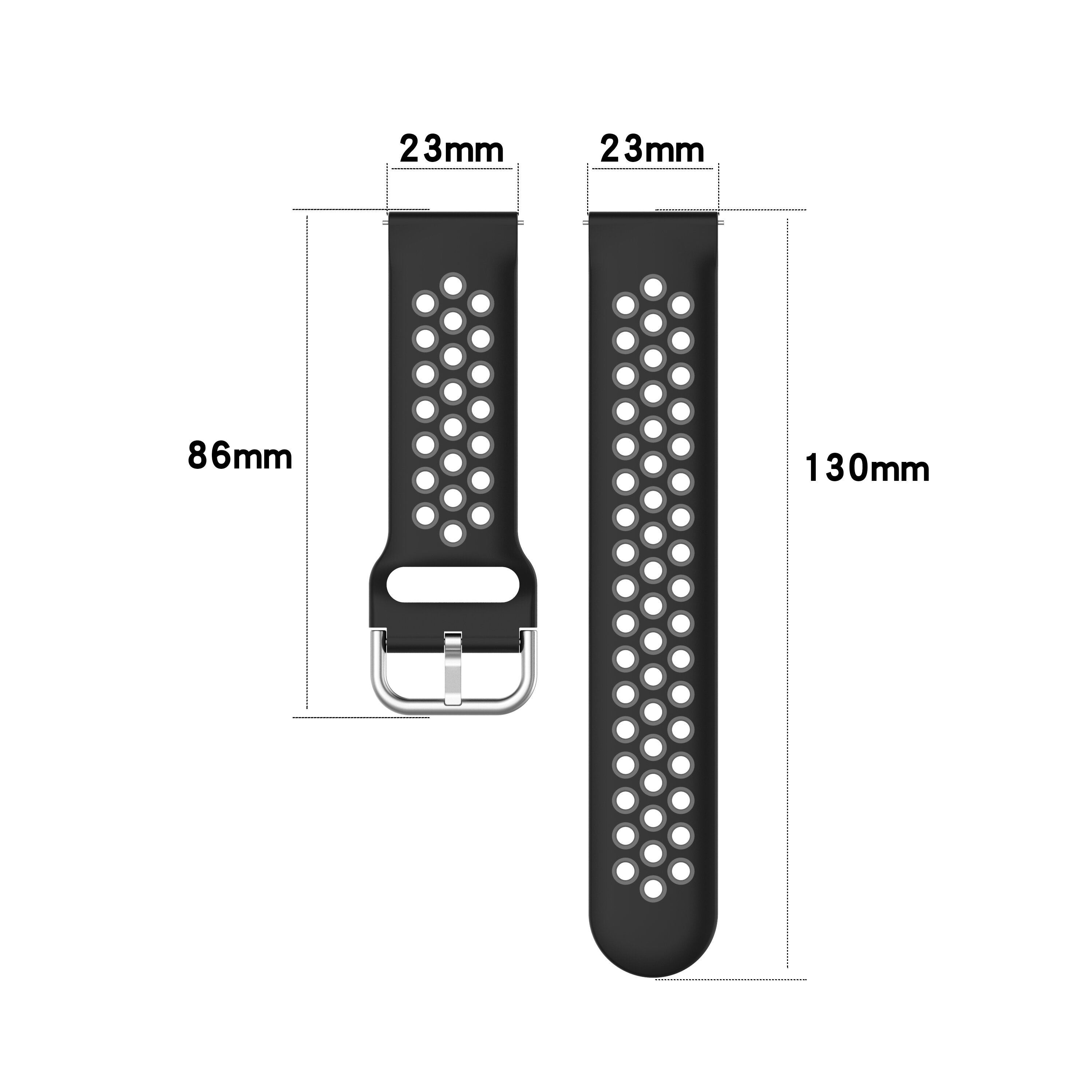 Split Color Dot Pattern Breathable Waterproof Soft Silicone Watch Band Strap Replacement for Fitbit Versa 2 / Fitbit Versa / Fitbit Versa Lite