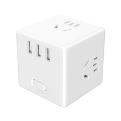 Portable Magic Cube Converter Socket 3pcs USB Chargers Adaptor Travel 6 Ports Socket Power Strips Trip Socket Plug