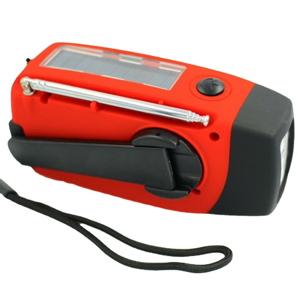 FM Radio Portable USB Travel Camping SOS Emergency Lighting Stable Solar Powered Charging With Hand Cranks