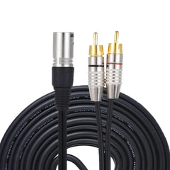 Dual RCA Male to XLR Plug Stereo Audio Cable Mic Cale for Microphones Mixers Amplifiers Cameras Sound Cards