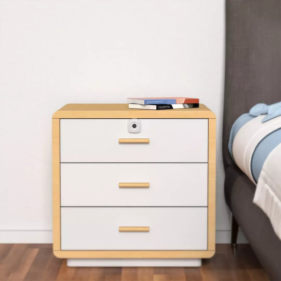 Smart Drawer Cabinet Lock Keyless Unlock Anti-Theft File Security Fingerprint Lock
