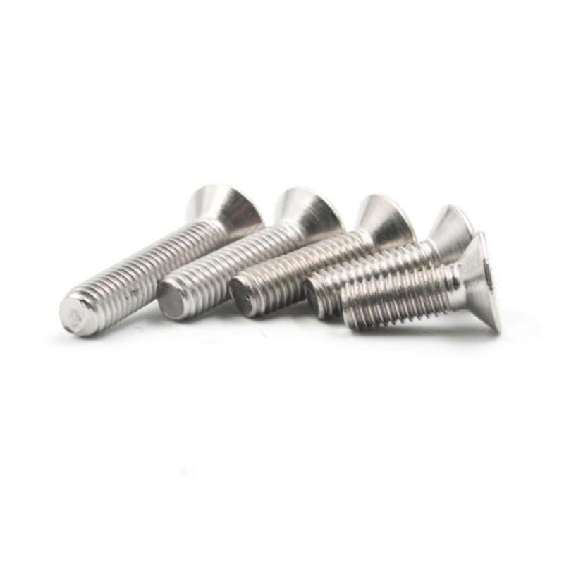 50pcs M5 Stainless Steel Countersunk Flat Head Hex Socket Screw Bolts 6/8/10/12/14/16/18/20/25/30/35/40mm Optional