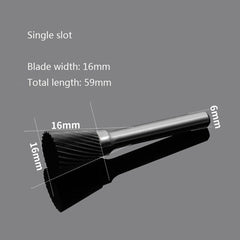 Tungsten Steel Wood Carving Milling Cutter N-type Inverted Cone Rotary File