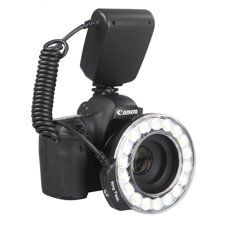 Universal Macro LED Ring Flash Video Light for Canon for Nikon for Sony DSLR Camera 3000K-9000K