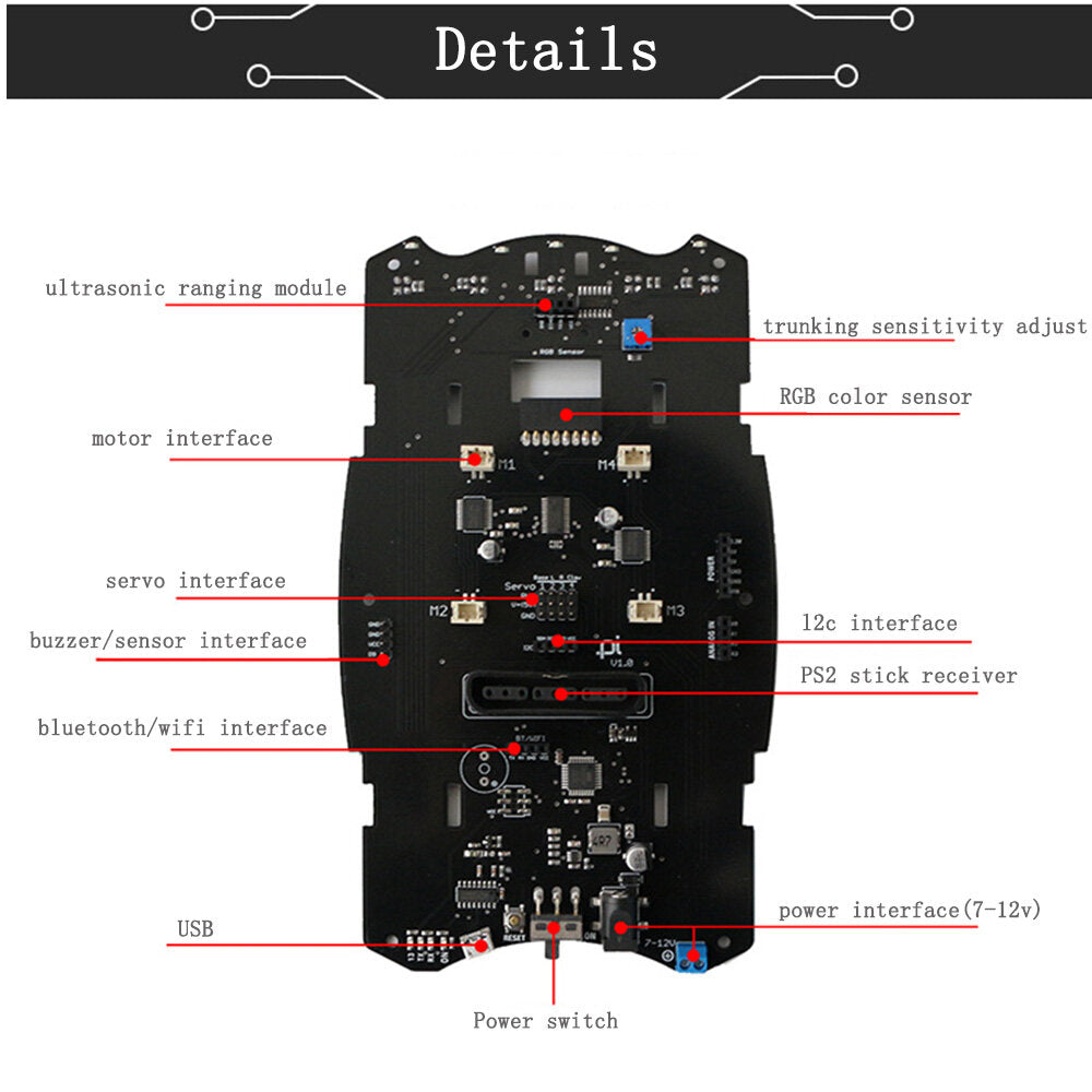 DIY Programmable Ultrasonic Avoidance With Omni Wheels Smart RC Robot Arm Tank Compatible