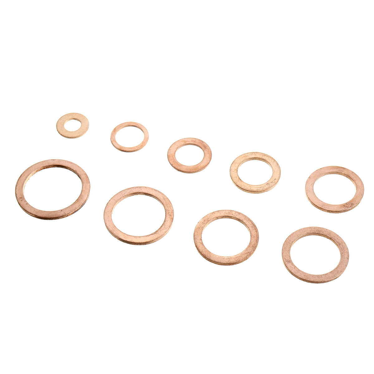 100Pcs Assorted Copper Sealing Solid Gasket Washer Sump Plug Oil For Boat Crush Flat Seal Ring Tool Hardware 1 order