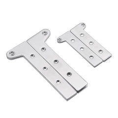 Stainless Steel Concealed Hinge 7-Shape Chicken Mouth Shape Door Hinge 360 Degree Rotating Hardware